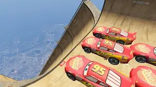 Lightning McQueen Disney Pixar car Vs Mega Ramp in GTA 5
