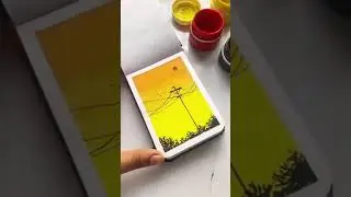 Power Lines Painting For Beginners | Watercolor Landscape Painting | MENORAH STATIONERY
