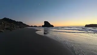 Sunset Beach Walk on the Oregon Coast 🌅