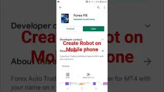 Create Robot on mobile #smartphone #technology #forex  phone