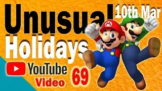 Super Mario Brothers, Mar10 Day | UNUSUAL HOLIDAYS CALENDAR