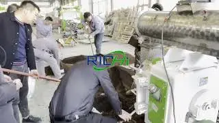 RICHI Organic Fertilizer Pellet Machine &ndash; Live Production Test From Compost to 6 mm Pellets