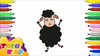 How To Draw A Sheep  🐑  | Easy to Draw Pictures for Kids | Tofu Kids