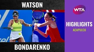Heather Watson vs. Kateryna Bondarenko | 2020 Acapulco Second Round | WTA Highlights