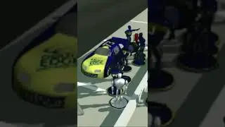 CBS's then-cutting edge graphics of a NASCAR pit stop in the 1999 Pepsi 400 at Daytona #nascar