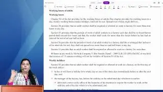 CMA Inter Law | Class 6 | Factories Act part 5 | Exam oriented batch | Shilpa Rathi | RRVC
