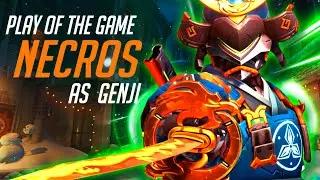 NECROS GENJI GAMEPLAY ON KING'S ROW! [ OVERWATCH 2 SEASON 2 TOP 500 ]