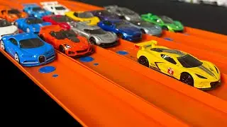 Hot Wheels Corvette C8 R против 15 Exotics