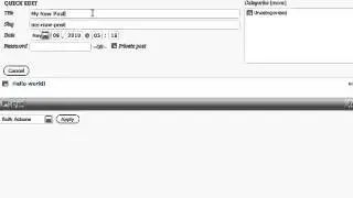 WordPress Tutorial  -02 -  Editing Posts