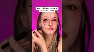 2020 vs 2025 makeup 🥰 #makeup #2020 #satire