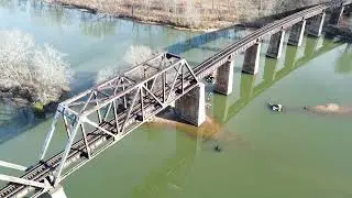 Catawba river train trestle
