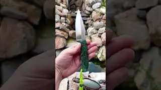 EDC Hunting knife  dyed and Stabilized Maple Burl Handle. #edcorganizer #collectorknives #nature