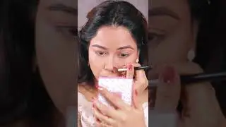 I tried Viral Blush Challenge Makeup with Pink Lipstick  #viralblushchallenge #shorts