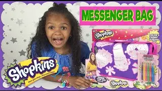 Shopkins Messenger Bag ~ Custom Shopkins Coloring Handbag ~ Strawberry Kiss D'lish Donut