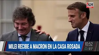 📢 JAVIER MILEI RECIBE A EMMANUEL MACRON