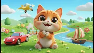 Kitty Learning Vehicles 🚗| Fun Baby Songs & Nursery Rhymes for Toddlers Learning Cars, Trains & More