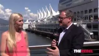 Ezra Levant with TheRebel.media's breakout star, Lauren Southern