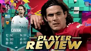 FULLY UPGRADED 96 LEVEL UP PREMIUM CAVANI PLAYER REVIEW! - OBJ PLAYER - FIFA 23 Ultimate Team