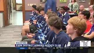 Park district honors Rockford Lightning JV Hockey Club for state championship win