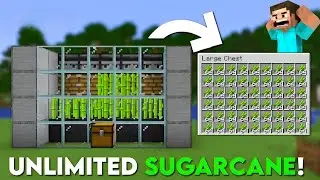 Minecraft EASIEST Sugarcane Farm Tutorial | AFK - 1.21 in Hindi