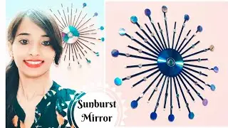 DIY Sunburst Mirror | Sunburst Mirror | How To Make Sunburst Mirror | Newspaper Craft | Old CD Craft