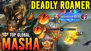 DEADLY ROAMER!! MASHA BEST BUILD 2023 | TOP GLOBAL MASHA GAMEPLAY - MOBILE LEGENDS