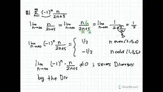 McGill Math 141 tutor Alternating Series Test 2 Series Convergence Video