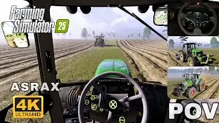 FS25 POV | ULTIMATE Mulching Realism: Fendt & John Deere (4K Moza Racing)