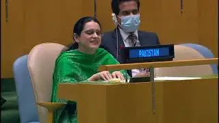 Ms. Saima Saleem presenting Pakistan&rsquo;s Right of Reply at the 76th Session of the UNGA.