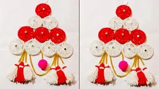 Old Bangles Wall Hanging Ideas | Woolen Craft for Wool Designer | Reuse Old Bangles | Bangles Craft 