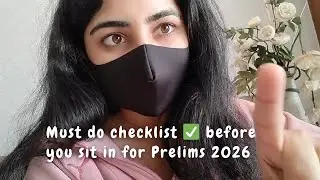UPSC Prelims 2026 Ultimate Checklist and Motivation