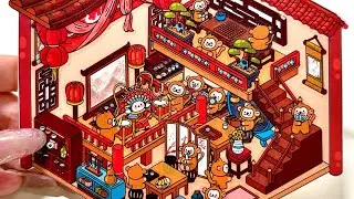 【ASMR】🐒DIY Little Monkey Playing Opera Scene Stickers🎤｜IMMERSIVE AND ASMR