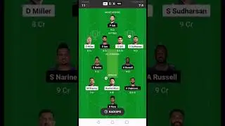 kol vs Guj t20 dream 11 team #dream11 #dream11prediction #short #trending