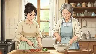 A Peaceful Family Morning  Cozy Rural Life Ghibli Style