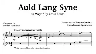 Auld Lang Syne| played by Jacob Mann