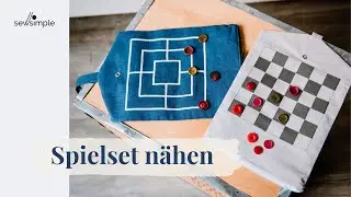 Spielset n&auml;hen: M&uuml;hle und Dame f&uuml;r unterwegs | mit Schnittmuster und Plotterdatei