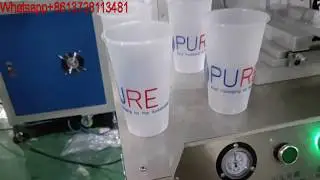 Milk tea plastic cup printing machine coffee cup logo printing machine