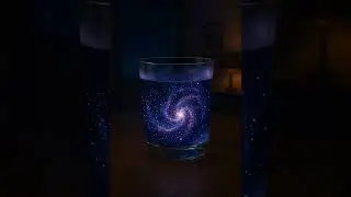 ✨ Inside the Glass: Flowing Galaxy Sand &ndash; Dreamy Cosmic Particles #ai  #aiart