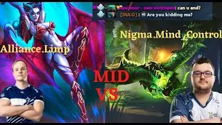 DOTA 2 : PUB Game  Nigma.Mind_Control Viper Vs Alliance Limp QOP. DP gets Tilted