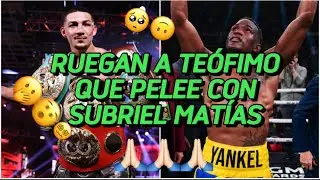 SUPLICAN A TE&Oacute;FIMO PARA QUE PELEE CON SUBRIEL MAT&Iacute;AS #boxeo #boxing #boxeointernacional