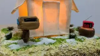 Making the starting tent from Animal Crossing New Horizons