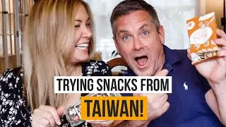 Trying Snacks from Taiwan with my Boyfriend! | Universal Yums August 2021 Unboxing and Taste Test