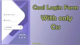 Amazing Login Form Using HTML & CSS