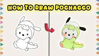 Как нарисовать Почако из Sanrio &ndash; процесс рисования милого персонажа
