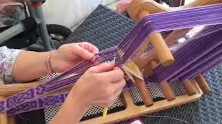 Inkle loom weaving at Revesby