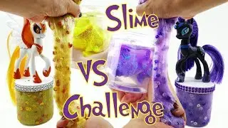 Crystal Clear Slime Challenge! My Little Pony Daybreaker VS Nightmare Rarity