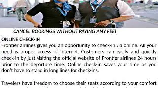 FRONTIER AIRLINES CHECK IN OPTIONS