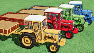 TRANSPORTING Mini  Massey Ferguson Tractors Of Colors Wheat - Farming Simulator 22