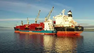 DJI Mavic 2 Pro - FAIRFIELD EAGLE Bulk Carrier At Work On Moville Bay