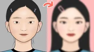 눈퉁퉁 무쌍 메이크업 애니메이션 | 화알못 무쌍 친구에게 메이크업 해주기 | ASMR | MAKE UP ANIMATION | MY FRIENDS MAKEOVER